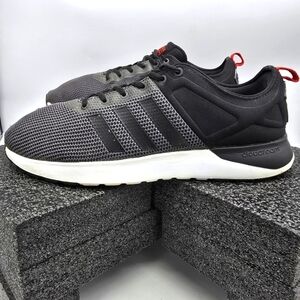 Adidas Men 13 Neo Cloudfoam Super Racer Black Grey Sneakers AW4163